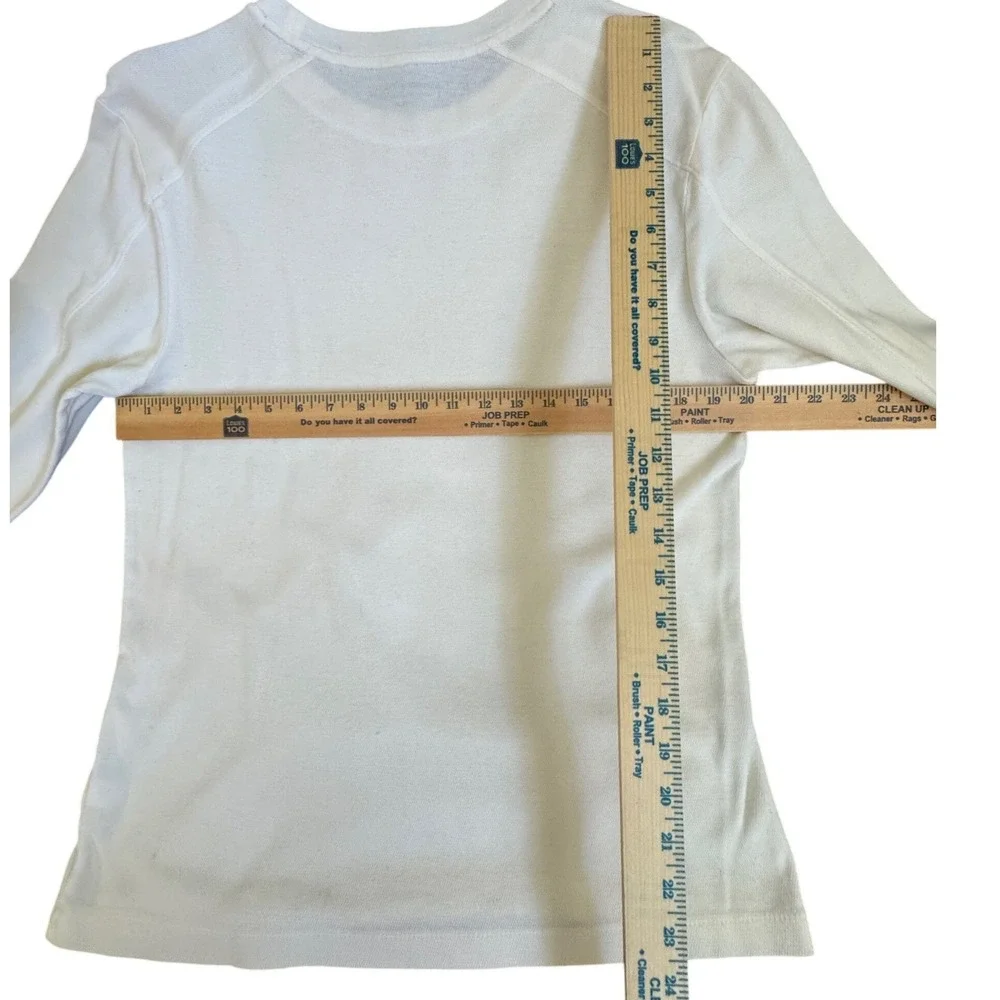 Banana‎ Republic Mens Long Sleeve Waffle Knit Thermal Shirt Cream Off White M